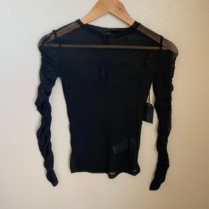 Sexy black long sleeve top size small